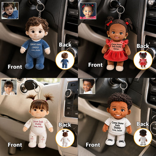 Cadeau parfait pour la fête des pères - Porte-clés en peluche personnalisé