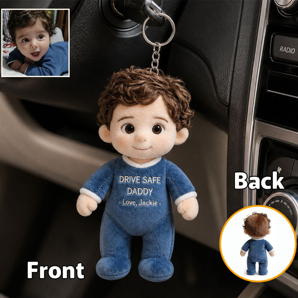 Cadeau parfait pour la fête des pères - Porte-clés en peluche personnalisé