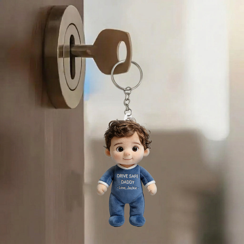 Cadeau parfait pour la fête des pères - Porte-clés en peluche personnalisé