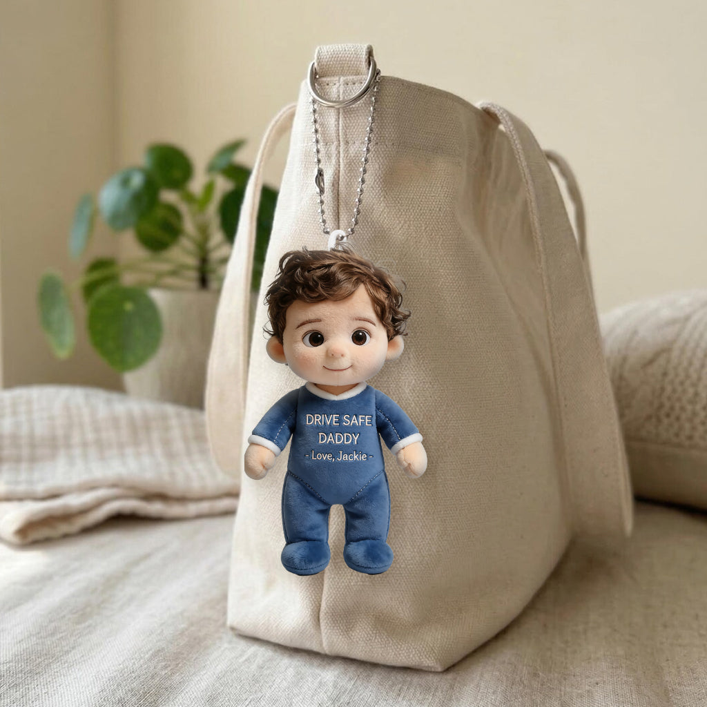 Cadeau parfait pour la fête des pères - Porte-clés en peluche personnalisé
