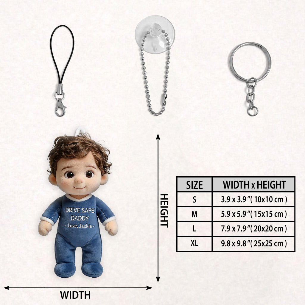 Cadeau parfait pour la fête des pères - Porte-clés en peluche personnalisé
