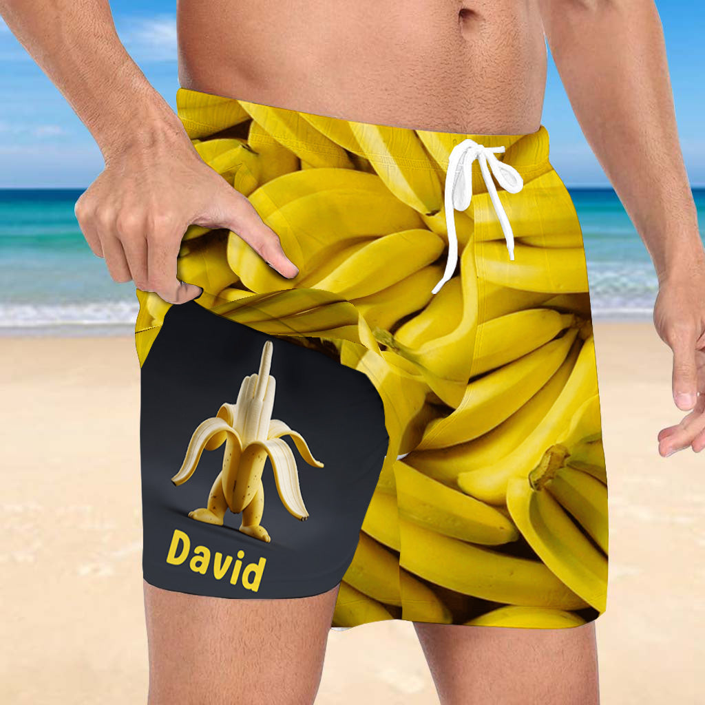 Amoureux de la mer - Maillot de bain homme personnalisé avec doublure
