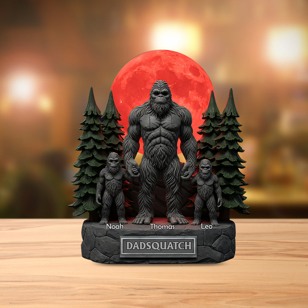 Like A Dad Just Way More Squatchy Gift For Dad, Grandpa - Personalized Father Custom Shaped Acrylic Plaque