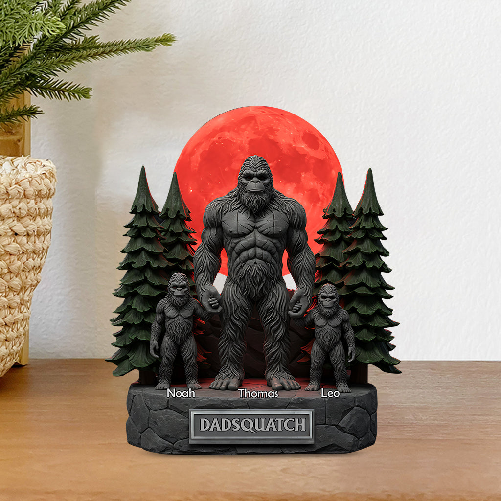 Like A Dad Just Way More Squatchy Gift For Dad, Grandpa - Personalized Father Custom Shaped Acrylic Plaque