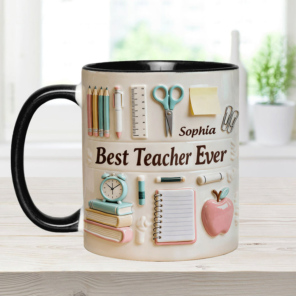 Meilleur professeur du monde - Mug et sous-verre personnalisés « Meilleur professeur »