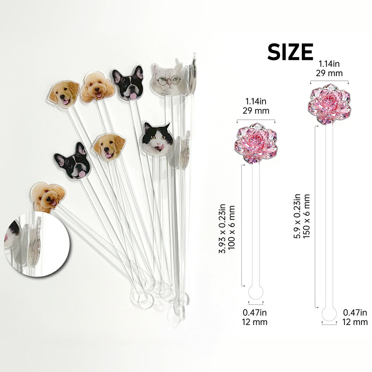 I Love You Mom Nana Grandma - Personalized Mother Set Accent Mug with Acrylic Stirrers