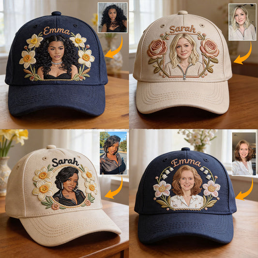 Custom Any Photo - Personalized Birth Month Flower Classic Cap
