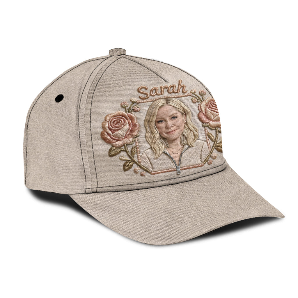 Custom Any Photo - Personalized Birth Month Flower Classic Cap