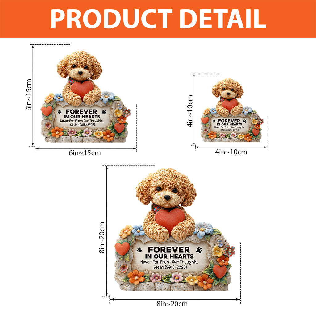 À jamais dans nos cœurs - Plaque acrylique personnalisée pour chien