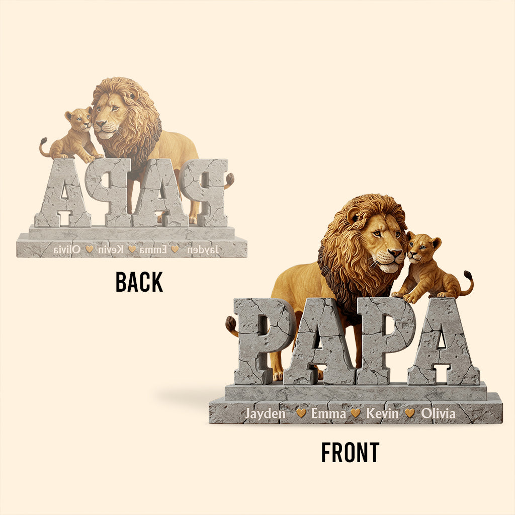 Meilleur papa du monde - Plaque acrylique personnalisée « Papa » en forme de papa