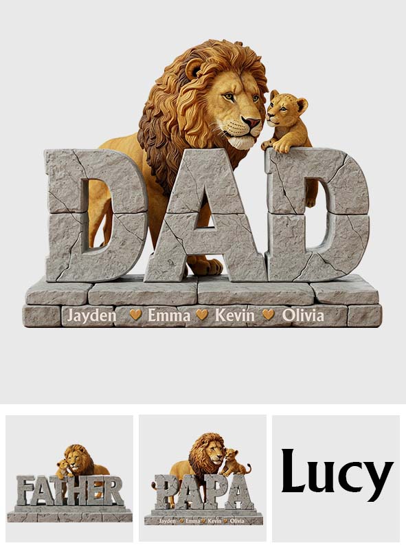 Meilleur papa du monde - Plaque acrylique personnalisée « Papa » en forme de papa