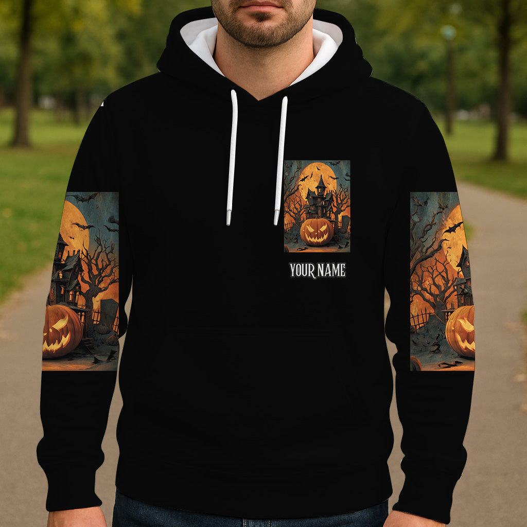 Château d'Halloween - T-shirt personnalisé Halloween intégral