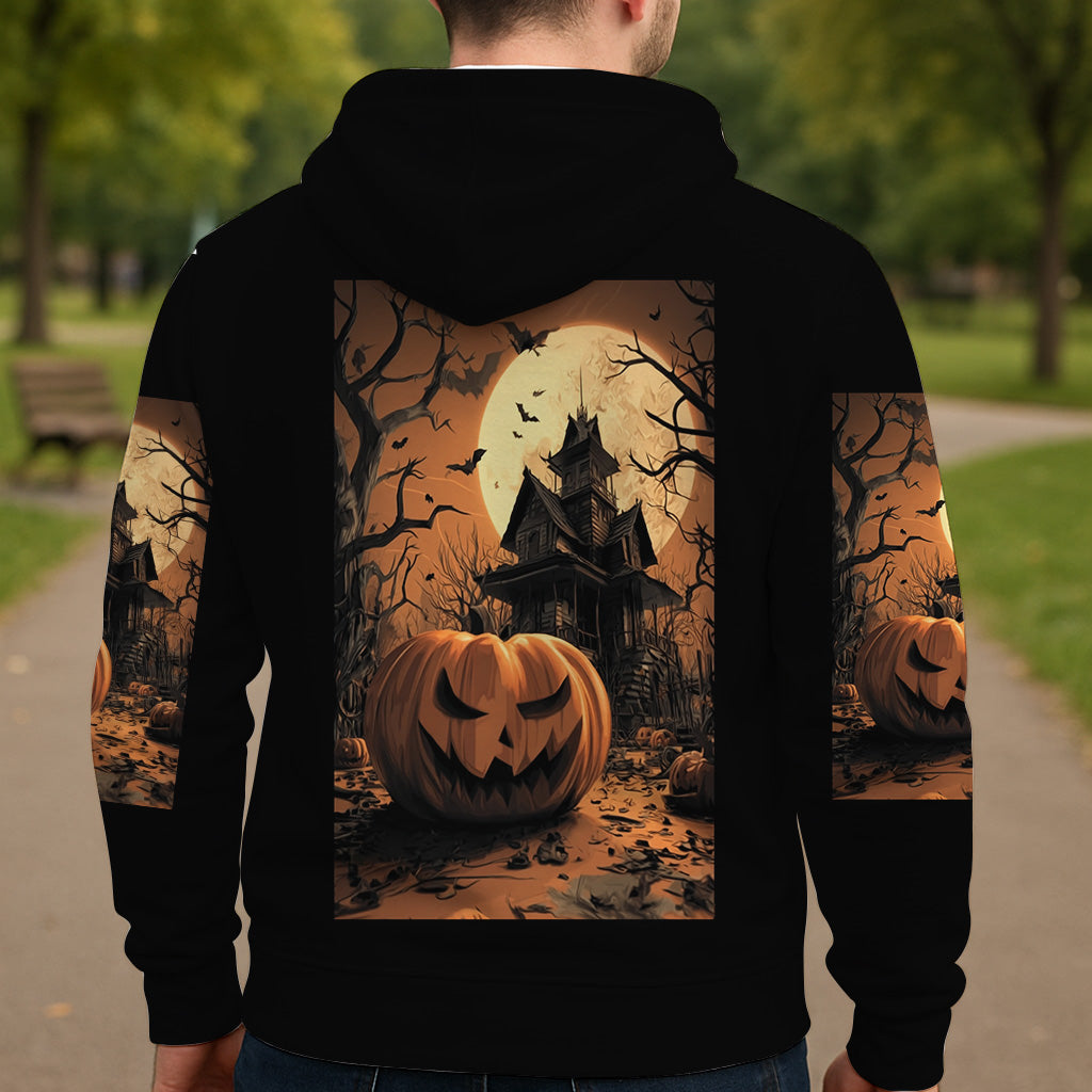 Château d'Halloween - T-shirt personnalisé Halloween intégral