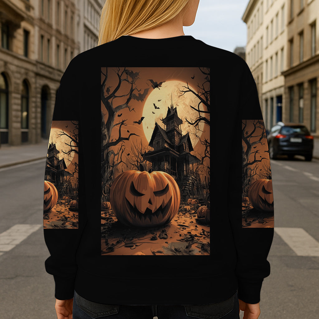 Château d'Halloween - T-shirt personnalisé Halloween intégral