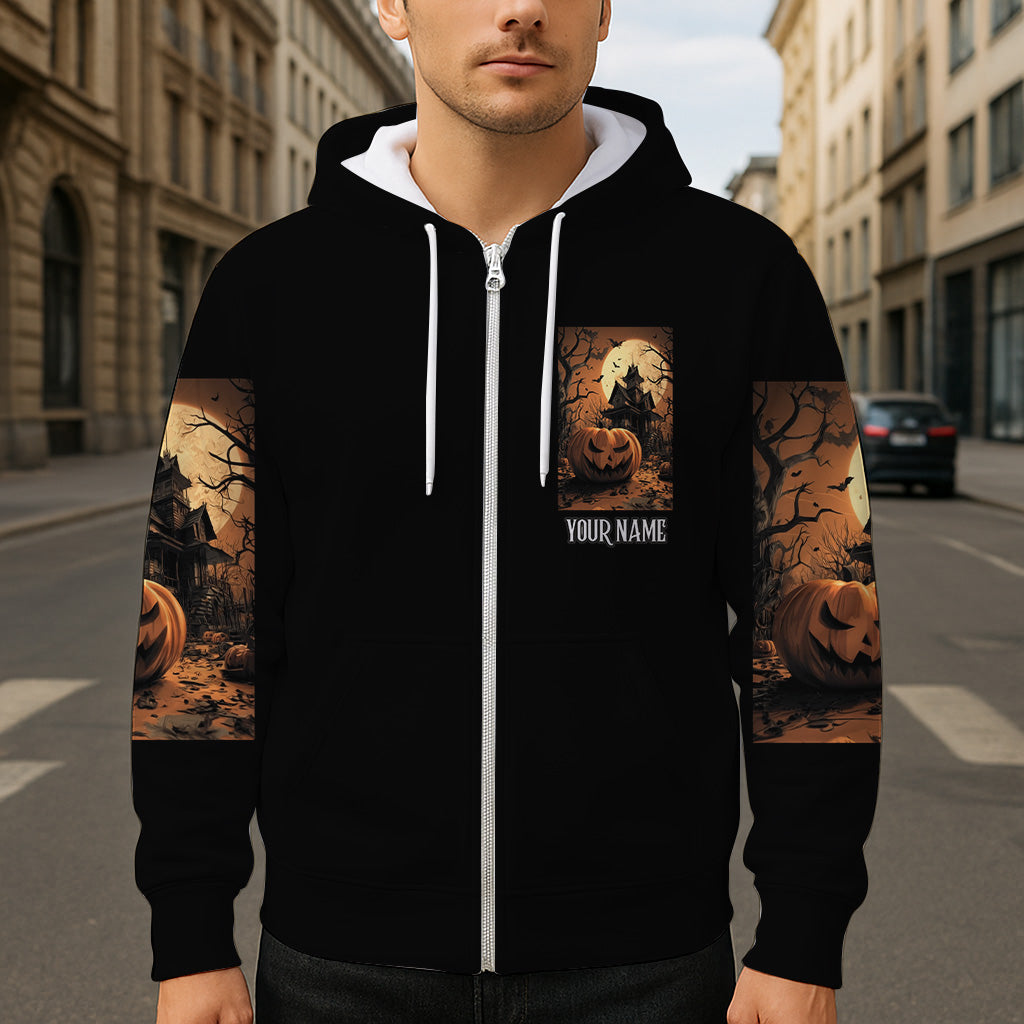 Château d'Halloween - T-shirt personnalisé Halloween intégral