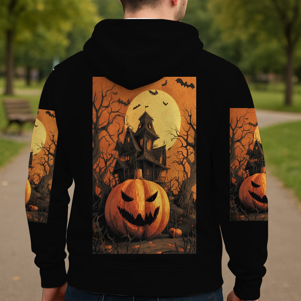 Château d'Halloween - T-shirt personnalisé Halloween intégral
