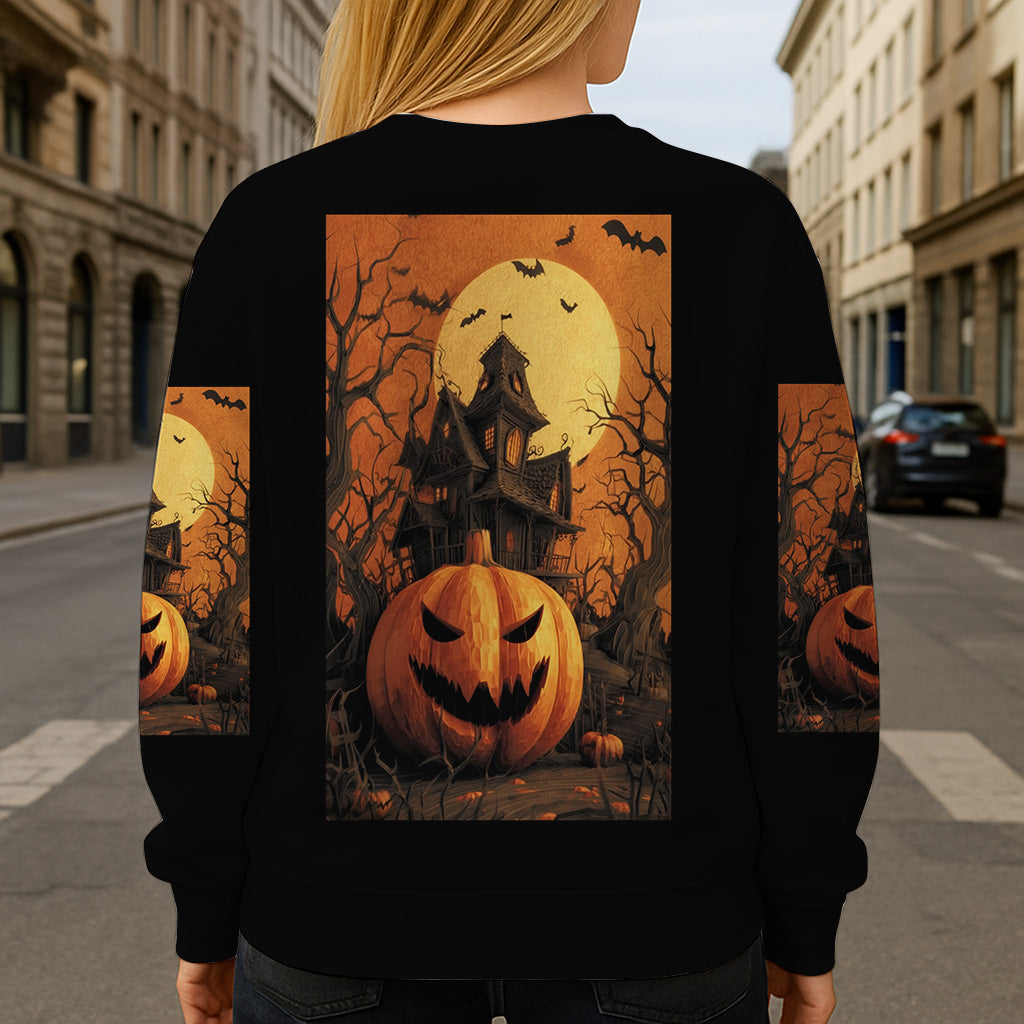 Château d'Halloween - T-shirt personnalisé Halloween intégral