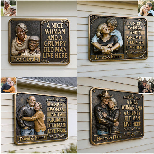 Custom From Any Photo - Personalized Couple Cut Metal Sign