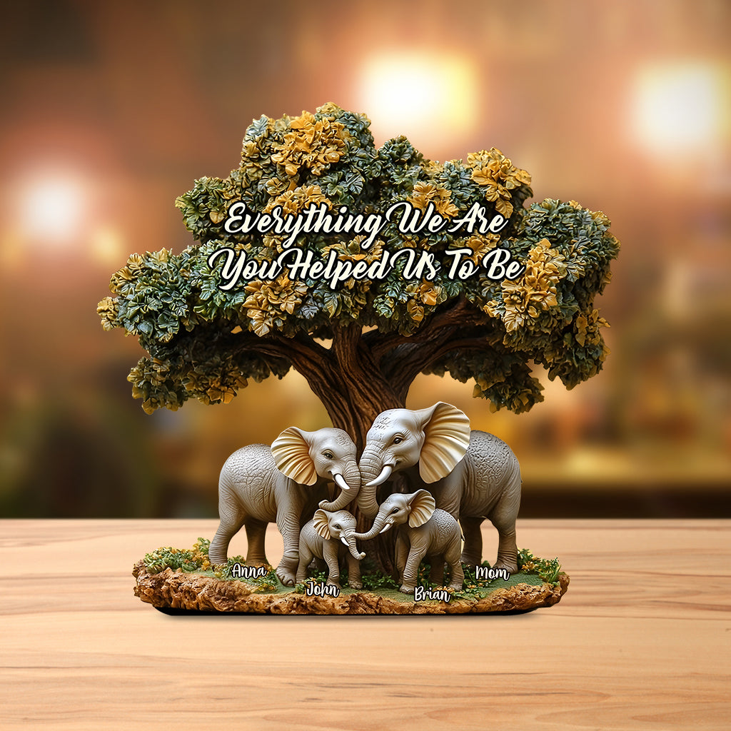 Everything I Am You Helped Me To Be - Personalized Mother Custom Shaped Acrylic Plaque