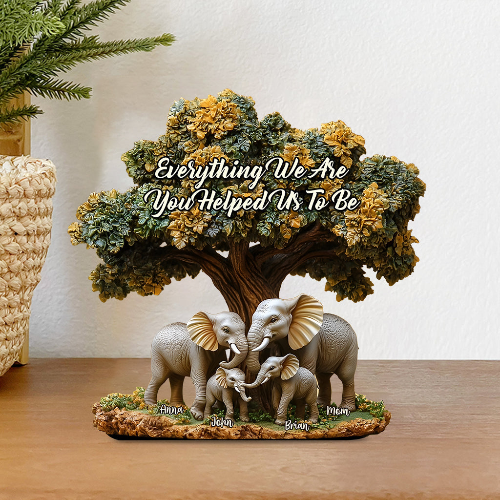 Everything I Am You Helped Me To Be - Personalized Mother Custom Shaped Acrylic Plaque