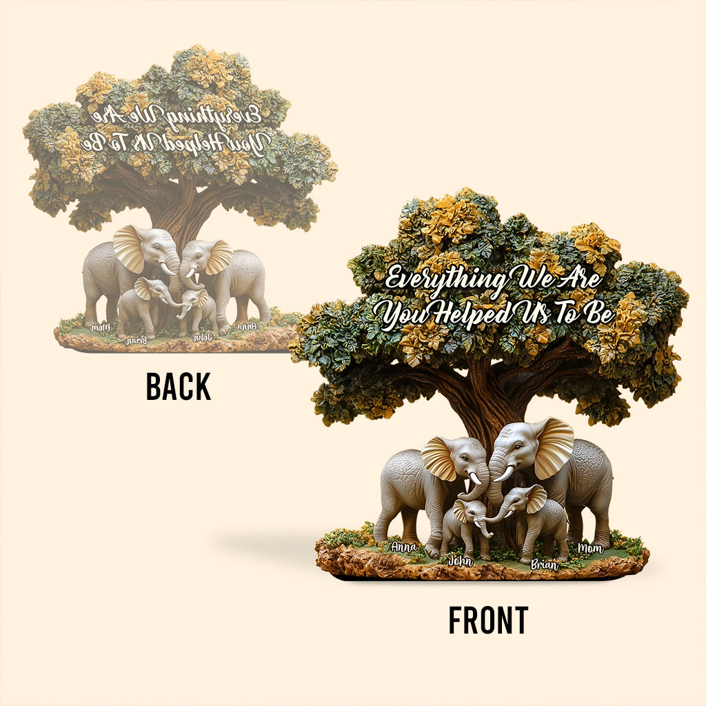 Everything I Am You Helped Me To Be - Personalized Mother Custom Shaped Acrylic Plaque