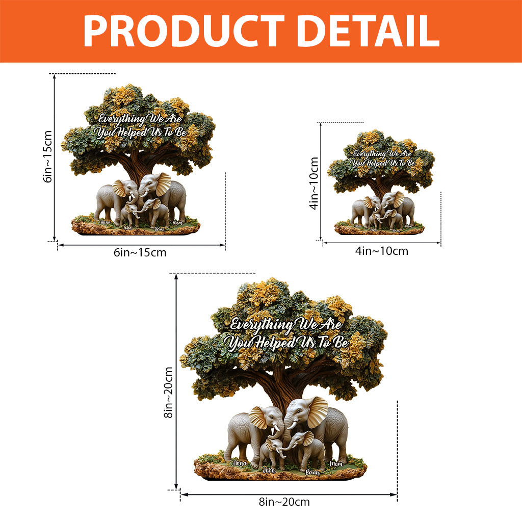 Everything I Am You Helped Me To Be - Personalized Mother Custom Shaped Acrylic Plaque