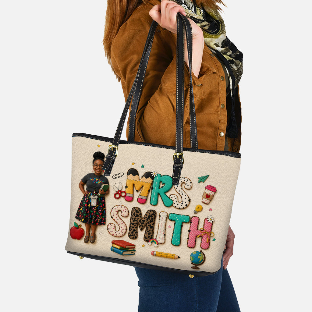 Love Being A Teacher - Personalized Teacher Leather Bag