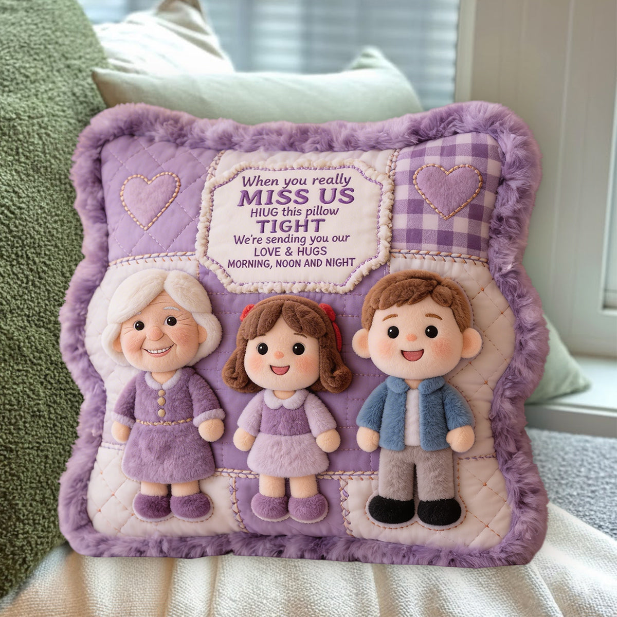 Hug This Pillow - Personalized Long Distance Premium Faux Fur Pillow