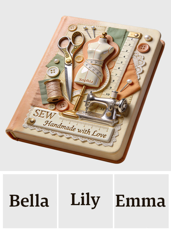 Handmade With Love - Personalized Sewing Leather Journal