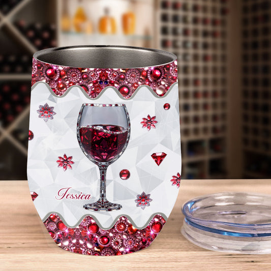 Just A Girl Who Loves Wine - Personalized Wine Tumbler