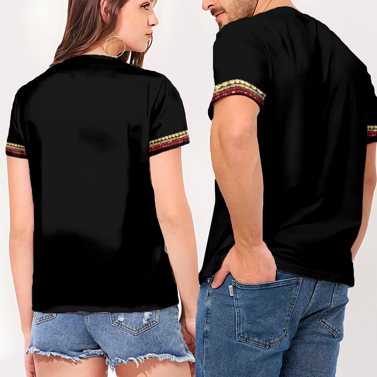 T-shirt V-Neck Personnalisé - Amour Mon Métier