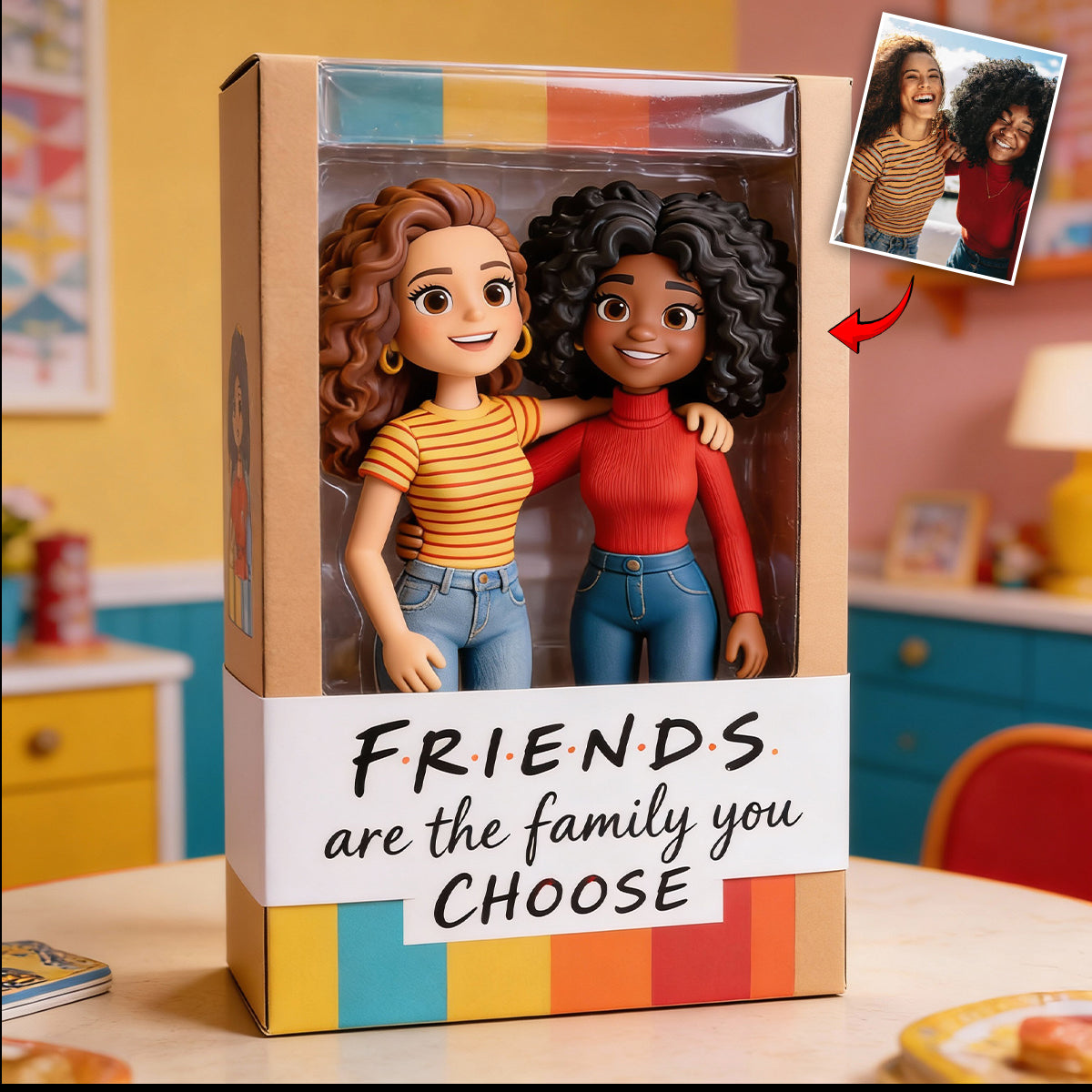 Amies pour toujours - Plaque acrylique personnalisée pour meilleure amie