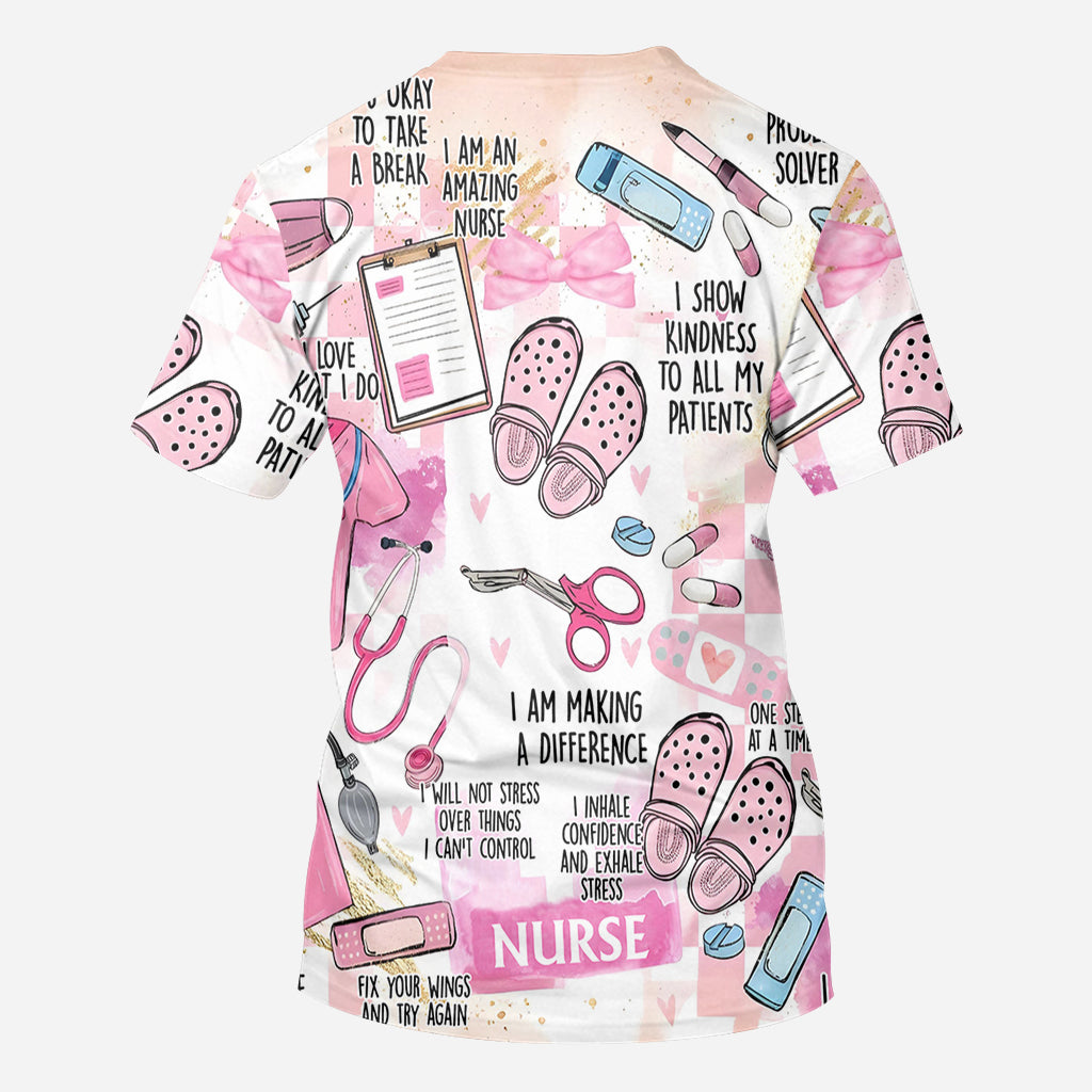 I Love What I Do - Personalized Nurse All Over Shirt
