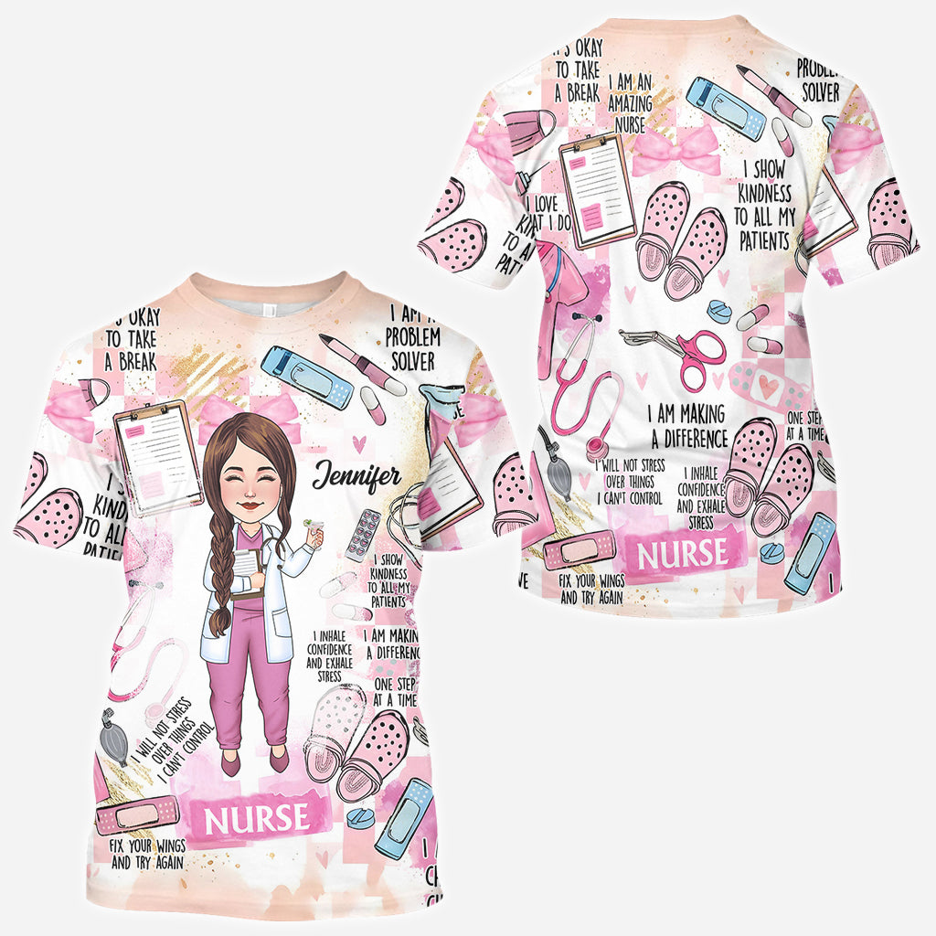 I Love What I Do - Personalized Nurse All Over Shirt