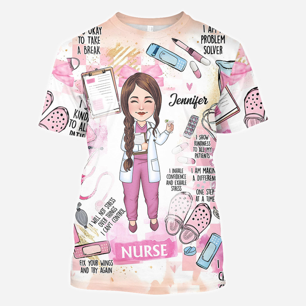 I Love What I Do - Personalized Nurse All Over Shirt