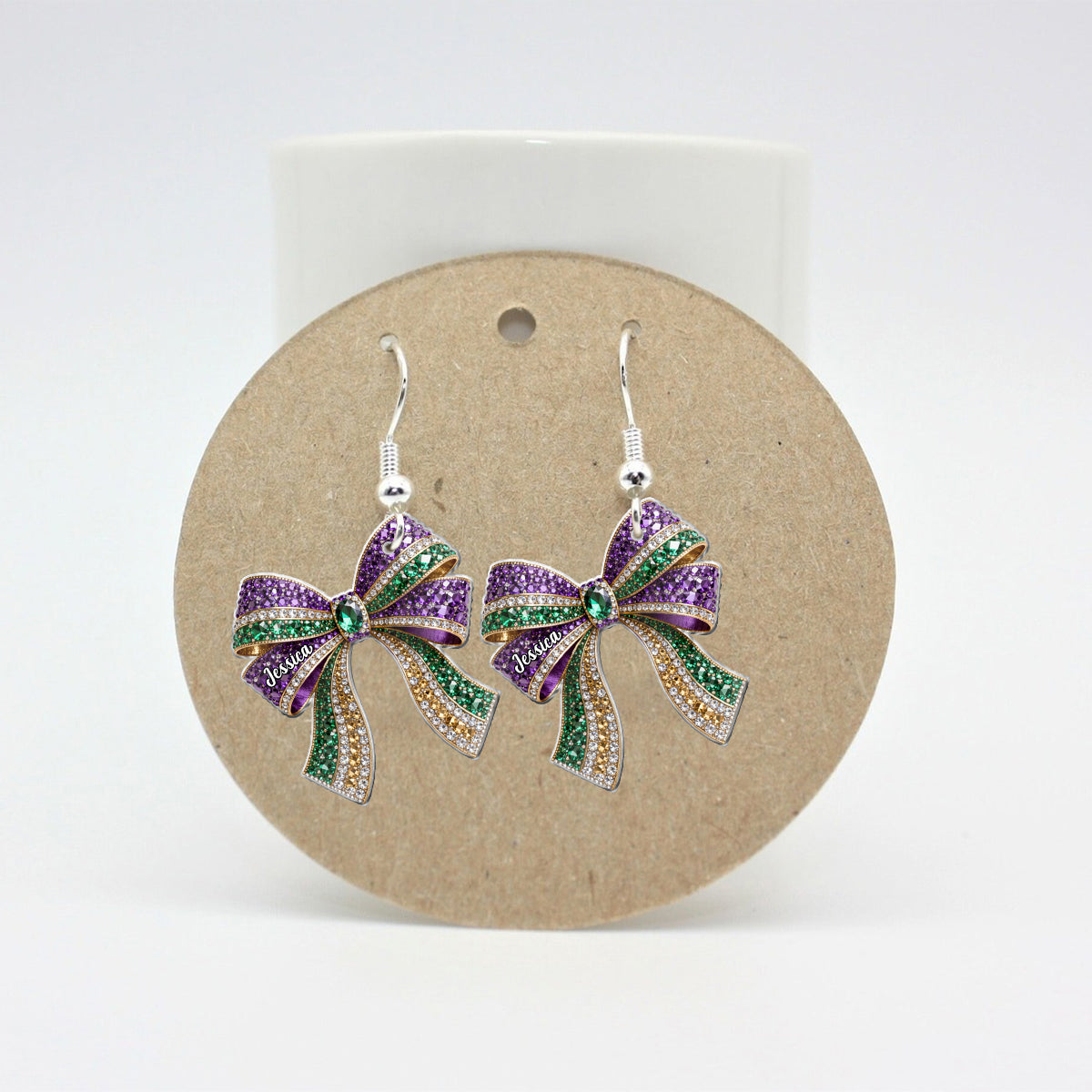 C'est Mardi Gras ! - Boucles d'oreilles personnalisées pour Mardi Gras