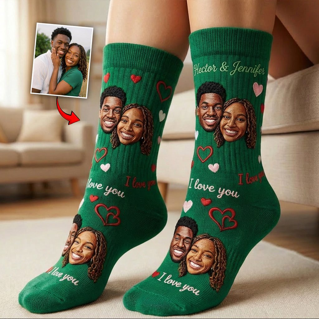 I Love You - Personalized Couple Socks