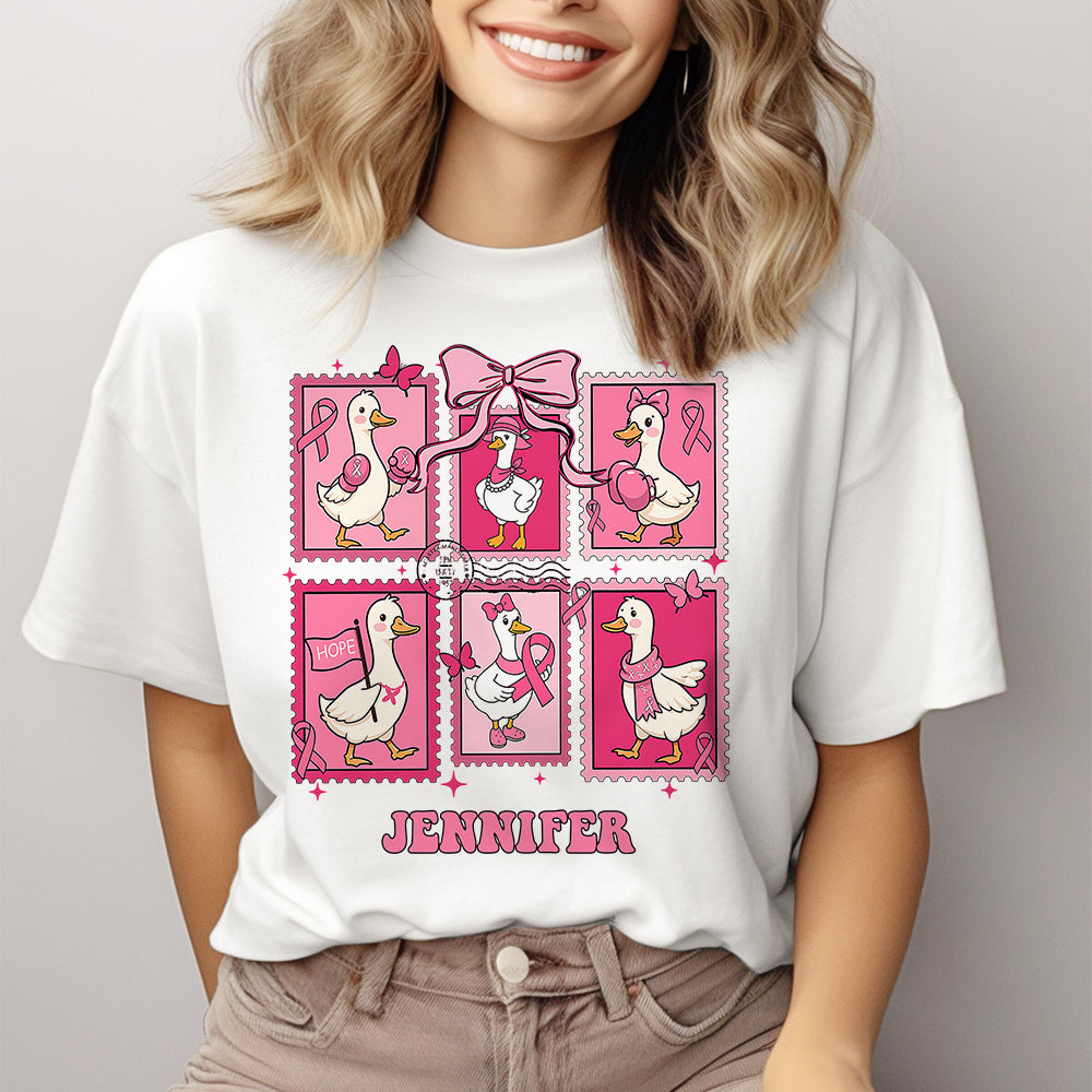 En octobre, on porte du rose - T-shirt et sweat à capuche personnalisés pour la sensibilisation au cancer du sein