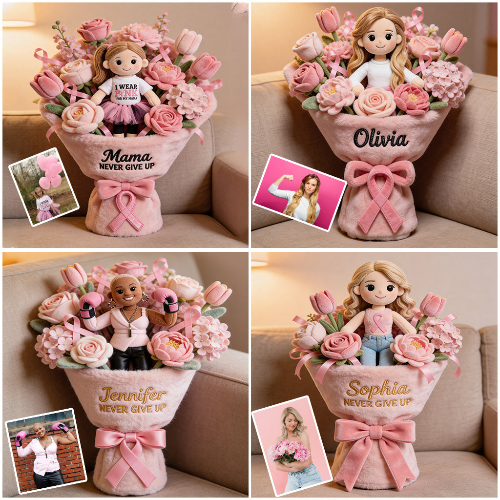 Breast Cancer Awareness - Personalized Breast Cancer Awareness Premium Faux Fur Pillow