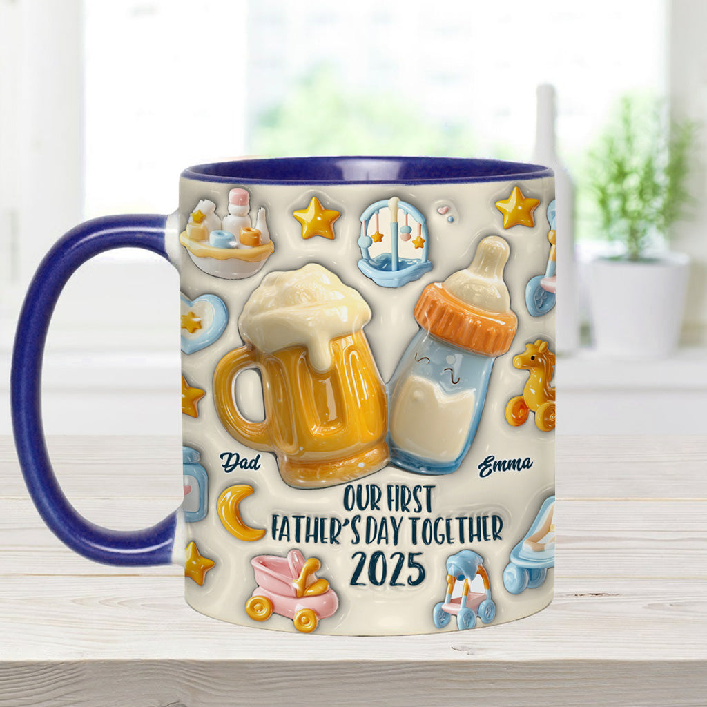 Notre première fête des pères ensemble - Mug personnalisé pour papa