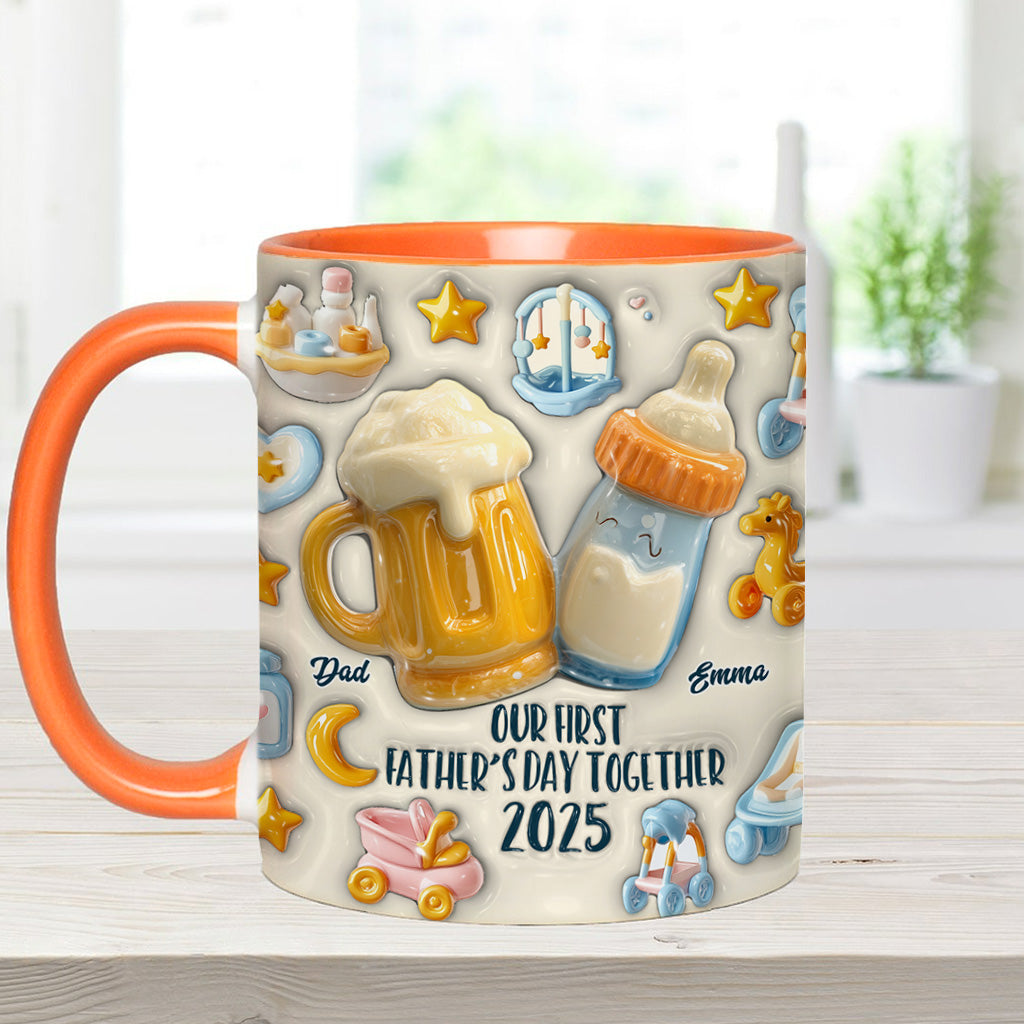 Notre première fête des pères ensemble - Mug personnalisé pour papa