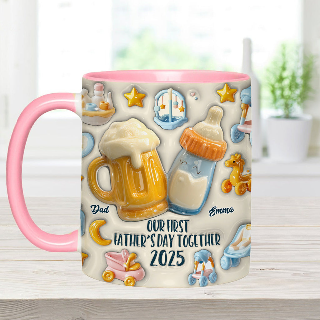 Notre première fête des pères ensemble - Mug personnalisé pour papa