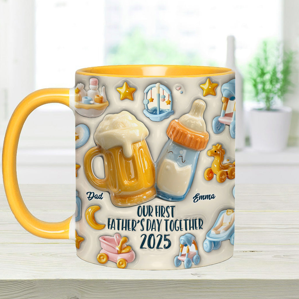 Notre première fête des pères ensemble - Mug personnalisé pour papa