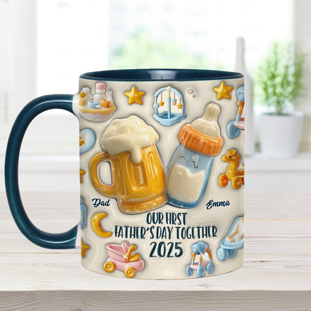 Notre première fête des pères ensemble - Mug personnalisé pour papa