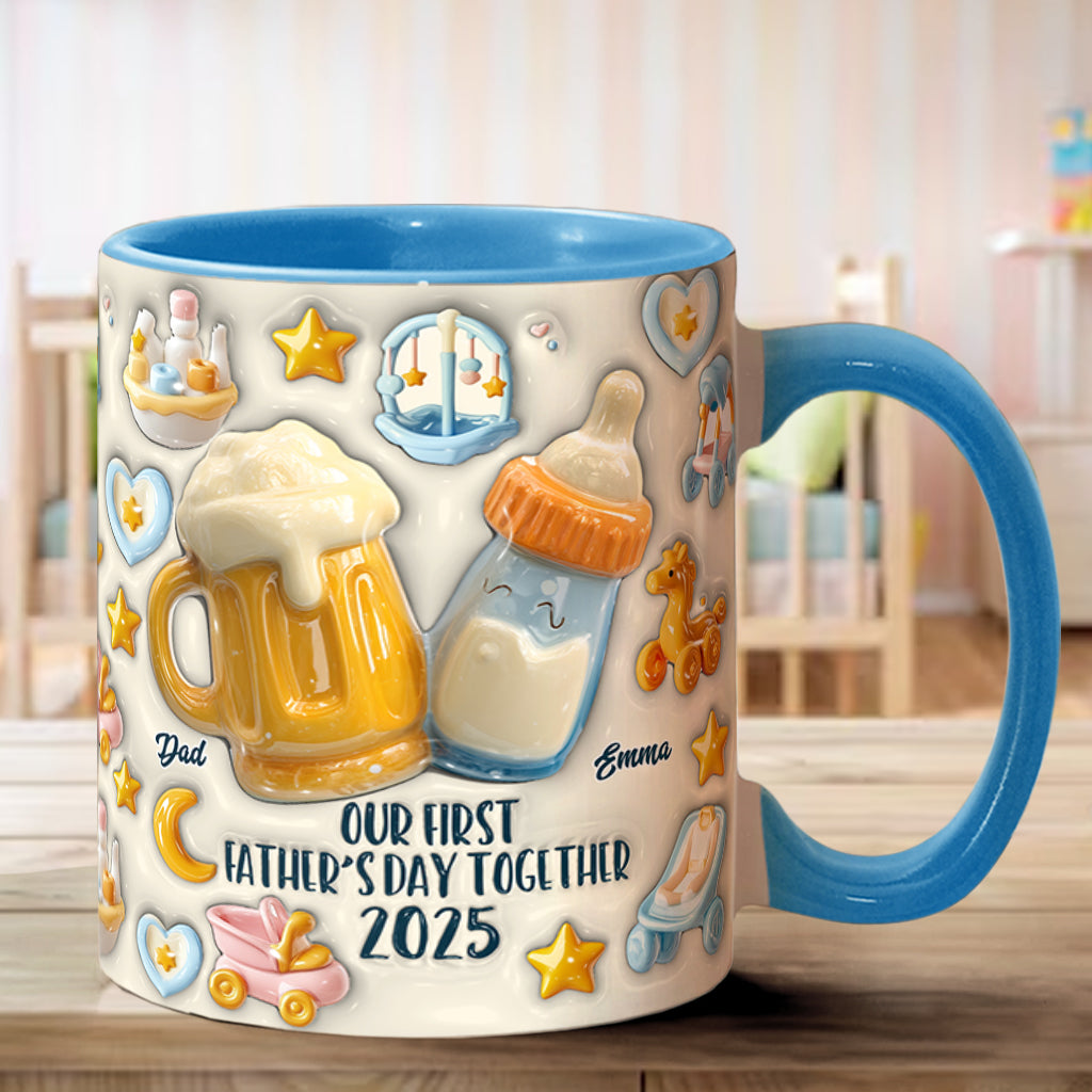 Notre première fête des pères ensemble - Mug personnalisé pour papa
