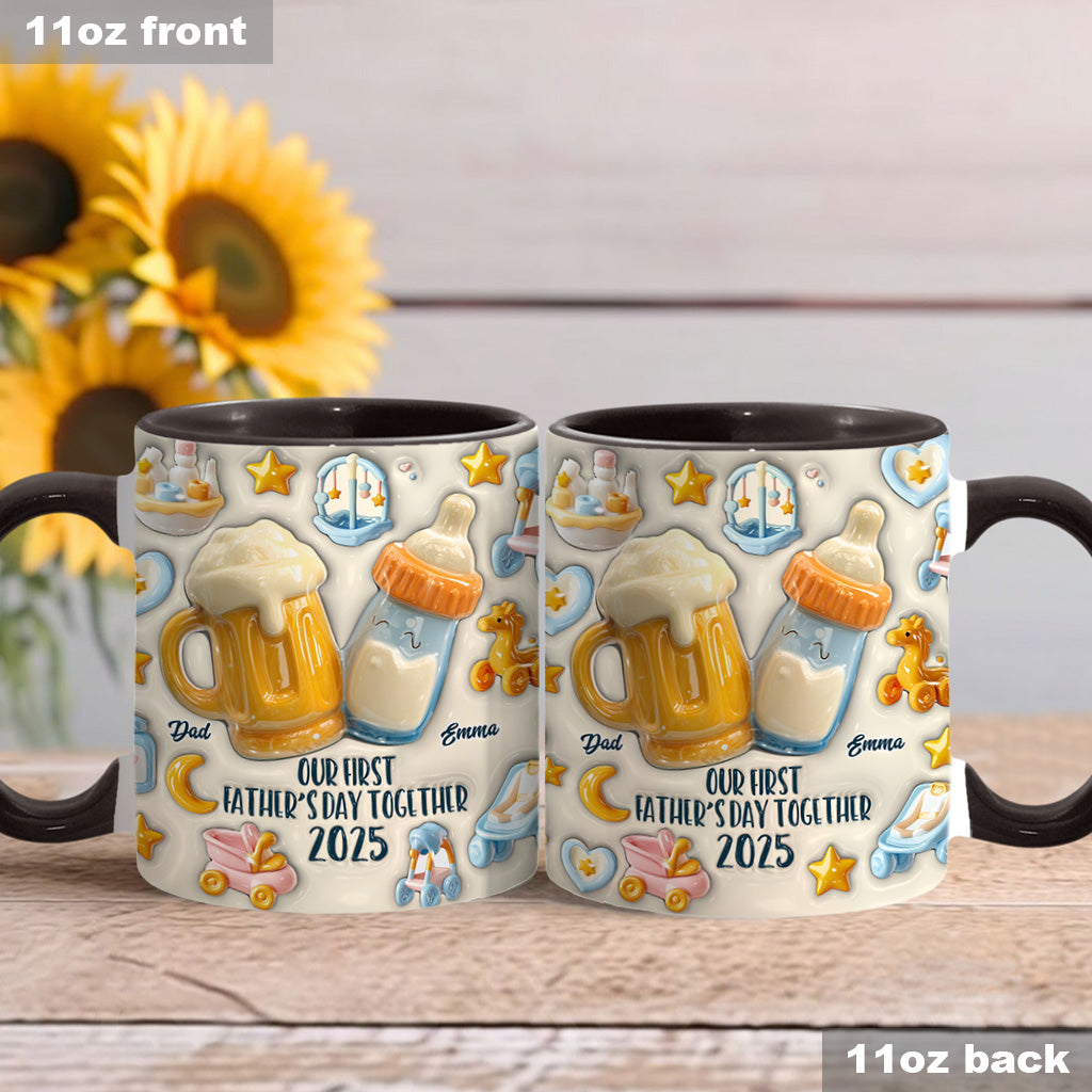 Notre première fête des pères ensemble - Mug personnalisé pour papa