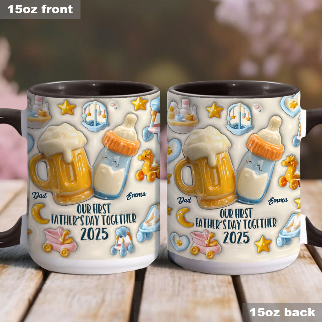 Notre première fête des pères ensemble - Mug personnalisé pour papa
