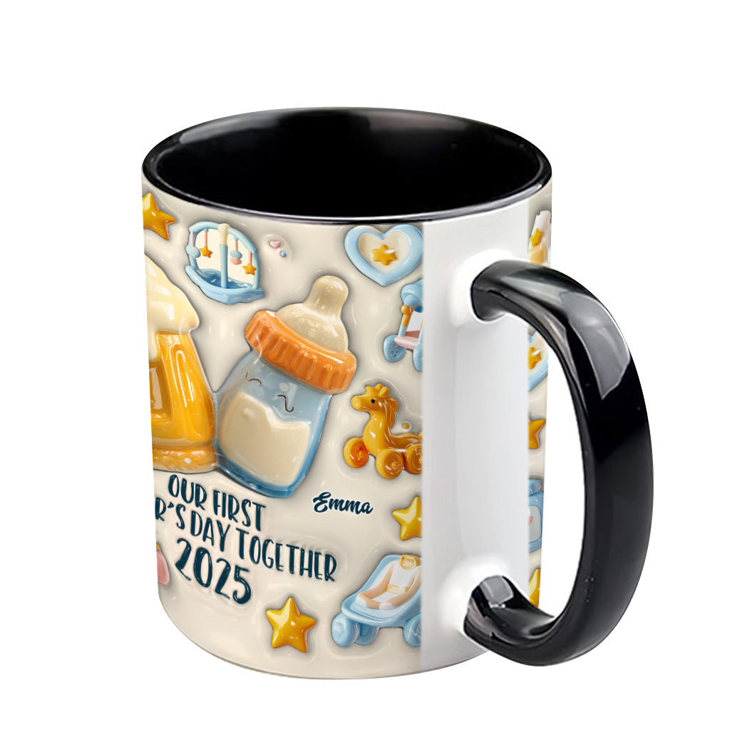 Notre première fête des pères ensemble - Mug personnalisé pour papa