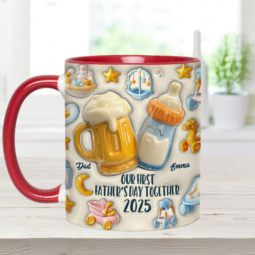 Notre première fête des pères ensemble - Mug personnalisé pour papa