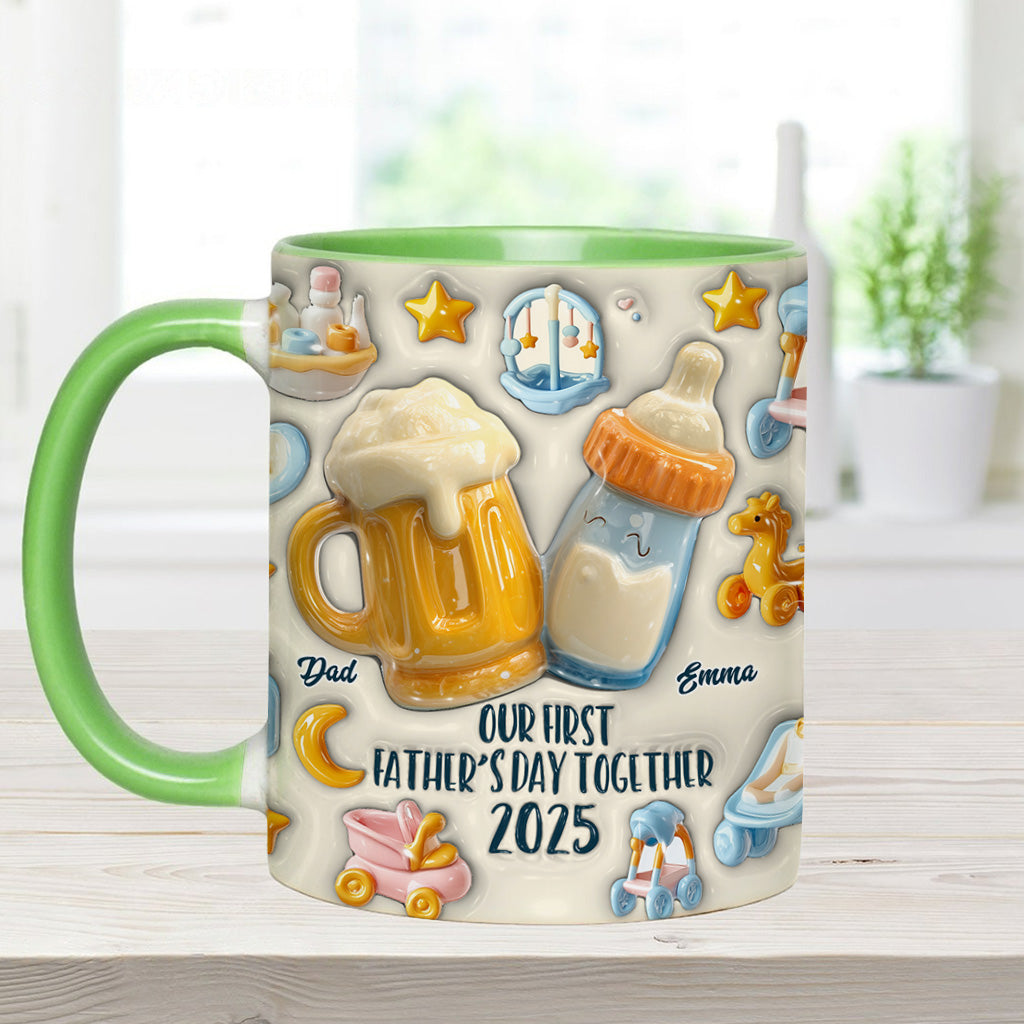 Notre première fête des pères ensemble - Mug personnalisé pour papa